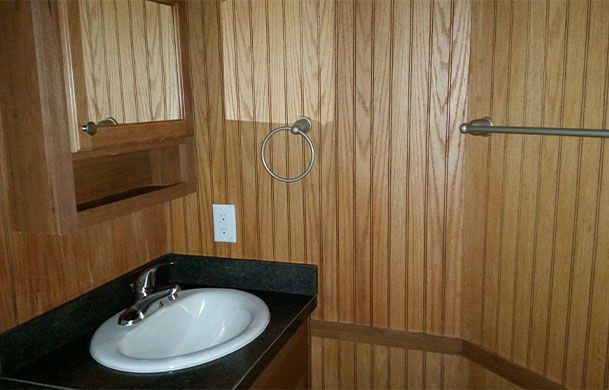 comfort cabin rental interior bathroom