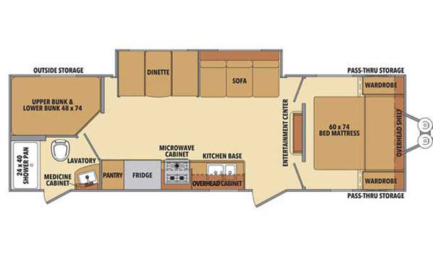 Prime RV Rental interior floor plan