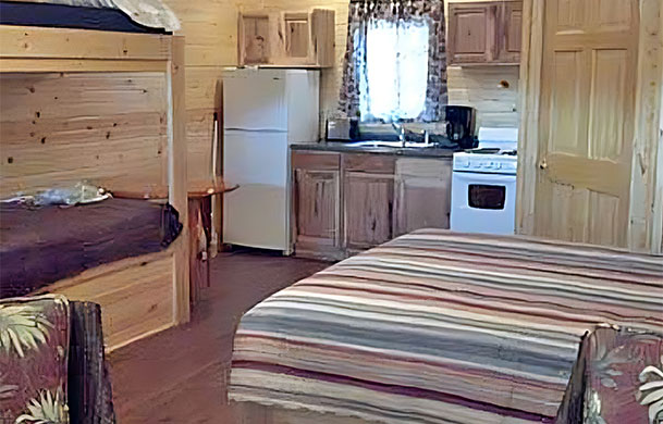 family cabin rental interior
