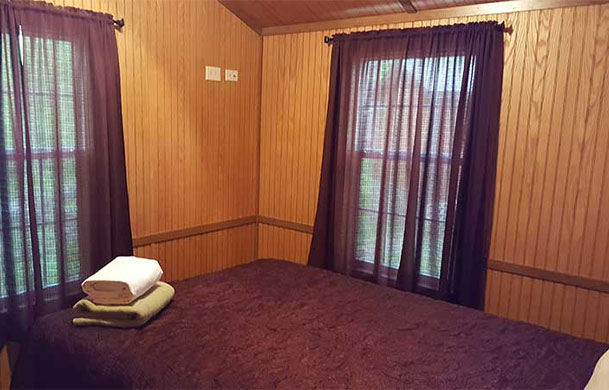 Premium cabin rental interior bedroom