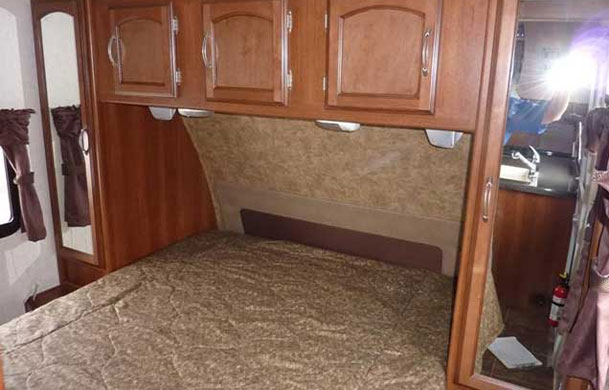premium rv rental interior bed