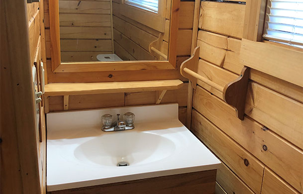 Large efficiency cabin bathroom