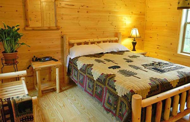 black bear lodge rental interior bedroom
