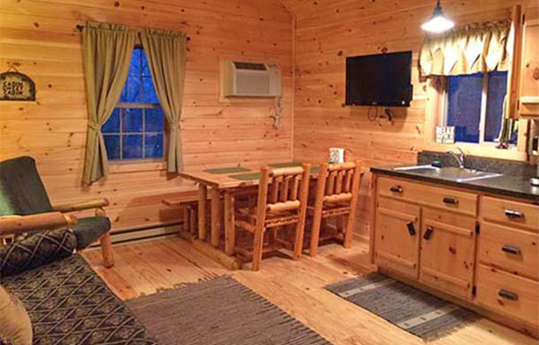 pine tree lodge rental interior dining area