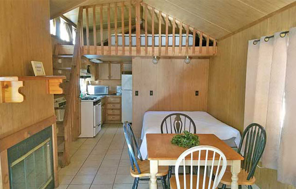 lodge cabins rental interior