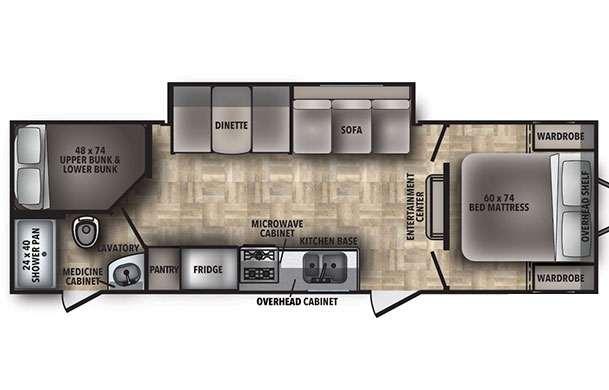 Prime RV rental floor plan